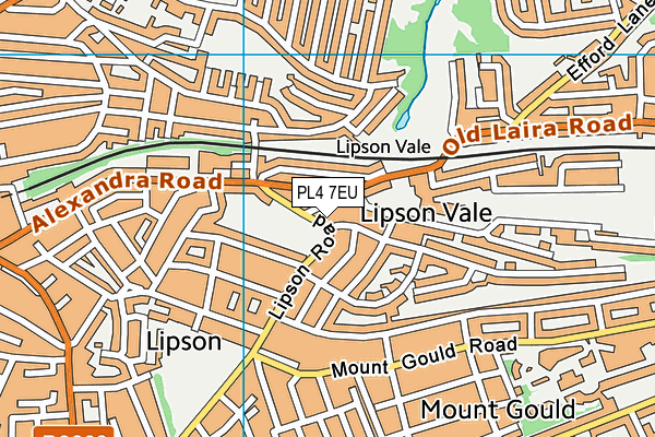 PL4 7EU map - OS VectorMap District (Ordnance Survey)