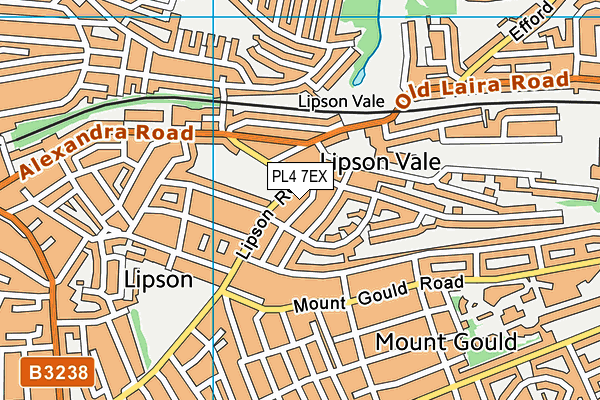 PL4 7EX map - OS VectorMap District (Ordnance Survey)