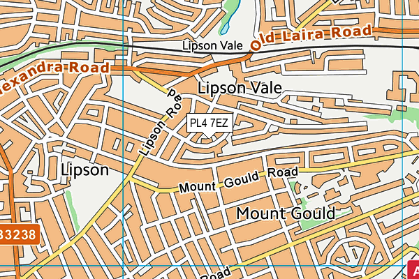 PL4 7EZ map - OS VectorMap District (Ordnance Survey)