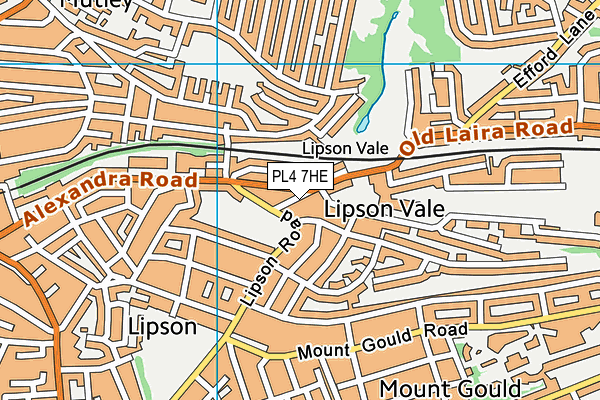 PL4 7HE map - OS VectorMap District (Ordnance Survey)