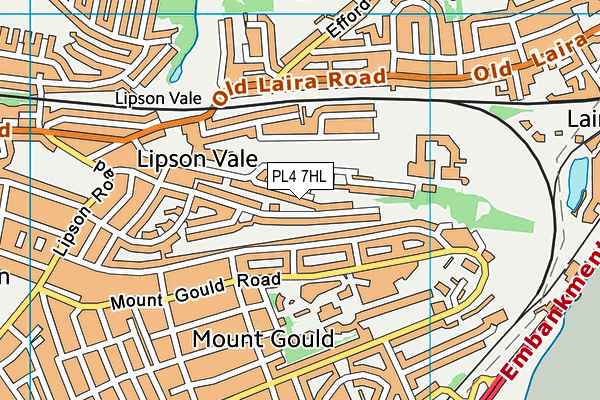 PL4 7HL map - OS VectorMap District (Ordnance Survey)