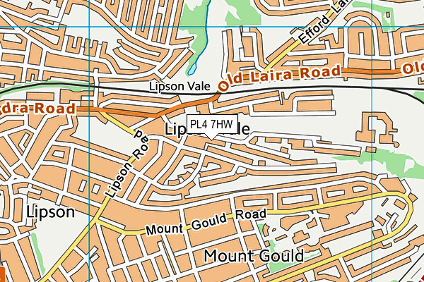 PL4 7HW map - OS VectorMap District (Ordnance Survey)