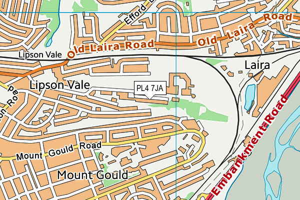 PL4 7JA map - OS VectorMap District (Ordnance Survey)