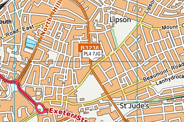 PL4 7JG map - OS VectorMap District (Ordnance Survey)