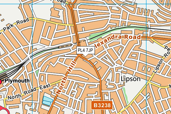 PL4 7JP map - OS VectorMap District (Ordnance Survey)