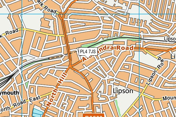 PL4 7JS map - OS VectorMap District (Ordnance Survey)