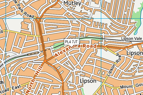 PL4 7JT map - OS VectorMap District (Ordnance Survey)