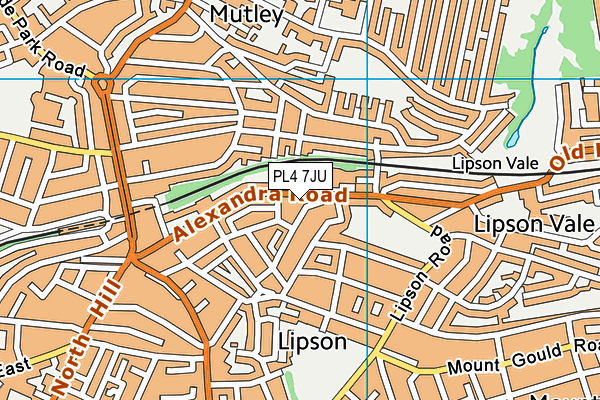 PL4 7JU map - OS VectorMap District (Ordnance Survey)