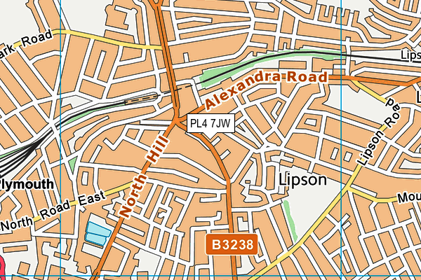 PL4 7JW map - OS VectorMap District (Ordnance Survey)