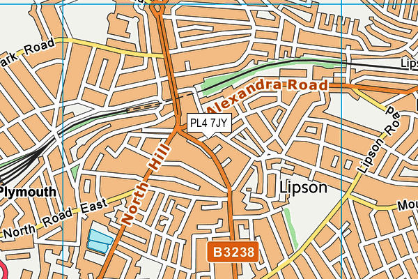 PL4 7JY map - OS VectorMap District (Ordnance Survey)