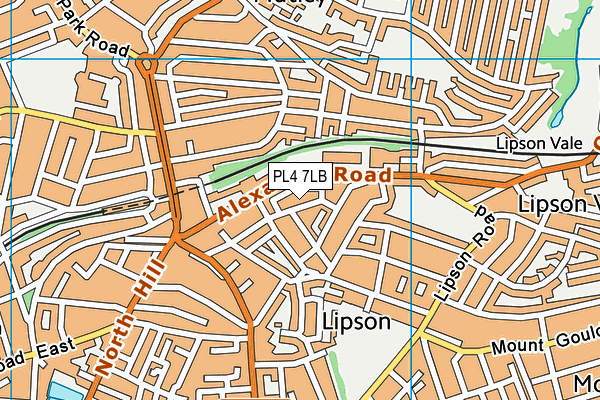 PL4 7LB map - OS VectorMap District (Ordnance Survey)