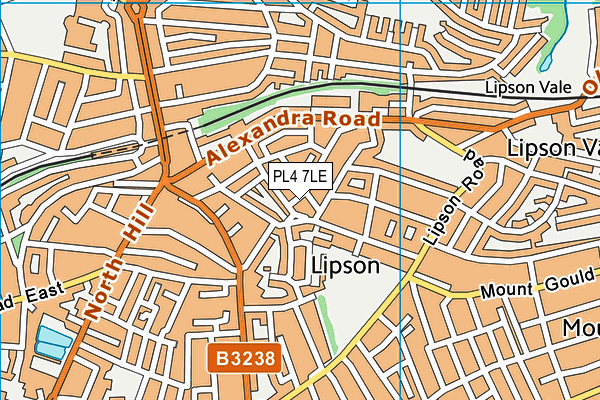 PL4 7LE map - OS VectorMap District (Ordnance Survey)