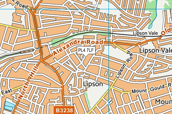 PL4 7LF map - OS VectorMap District (Ordnance Survey)