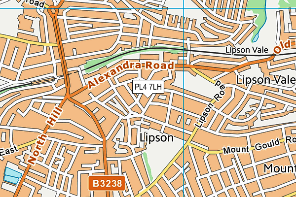 PL4 7LH map - OS VectorMap District (Ordnance Survey)