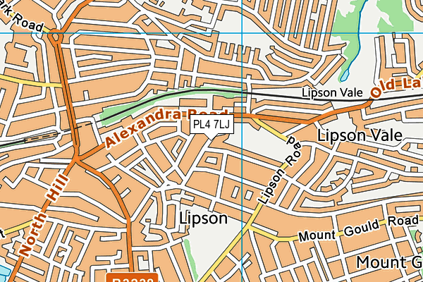 PL4 7LJ map - OS VectorMap District (Ordnance Survey)