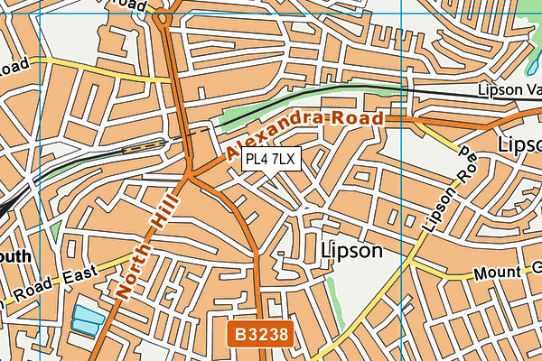 PL4 7LX map - OS VectorMap District (Ordnance Survey)