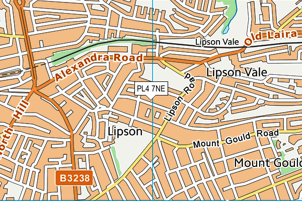 PL4 7NE map - OS VectorMap District (Ordnance Survey)