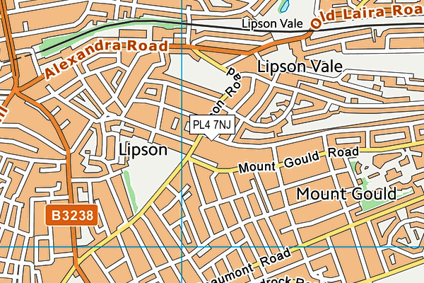 PL4 7NJ map - OS VectorMap District (Ordnance Survey)