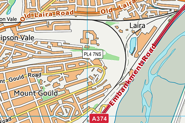 PL4 7NS map - OS VectorMap District (Ordnance Survey)