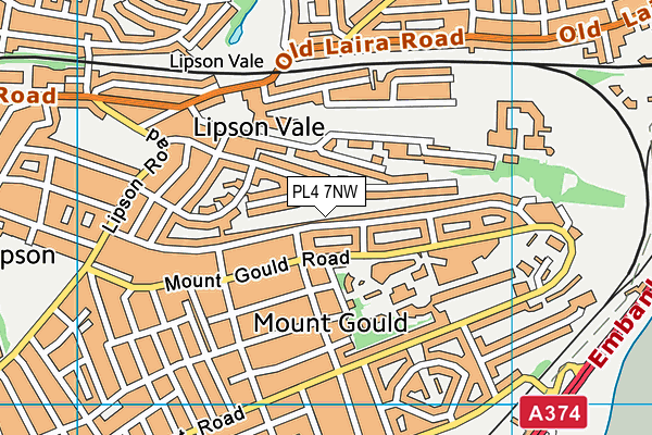 PL4 7NW map - OS VectorMap District (Ordnance Survey)