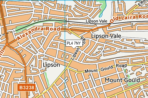 PL4 7NY map - OS VectorMap District (Ordnance Survey)
