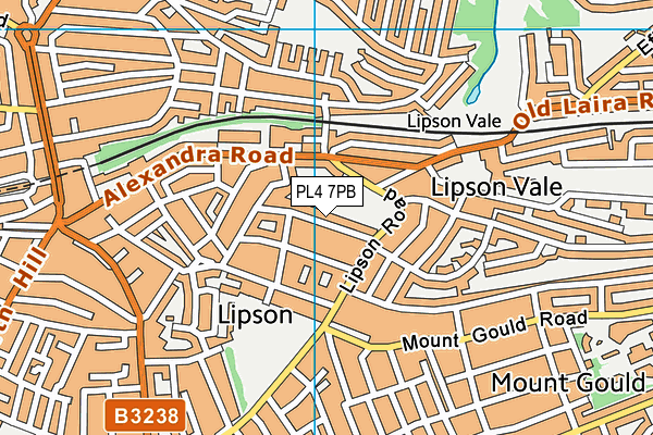 PL4 7PB map - OS VectorMap District (Ordnance Survey)