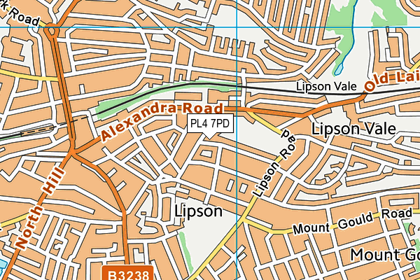 PL4 7PD map - OS VectorMap District (Ordnance Survey)