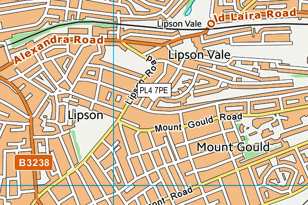 PL4 7PE map - OS VectorMap District (Ordnance Survey)