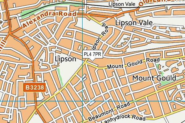 PL4 7PR map - OS VectorMap District (Ordnance Survey)