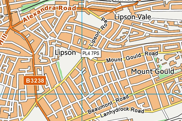 PL4 7PS map - OS VectorMap District (Ordnance Survey)