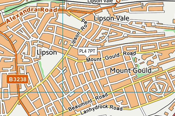 PL4 7PT map - OS VectorMap District (Ordnance Survey)