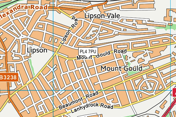 PL4 7PU map - OS VectorMap District (Ordnance Survey)