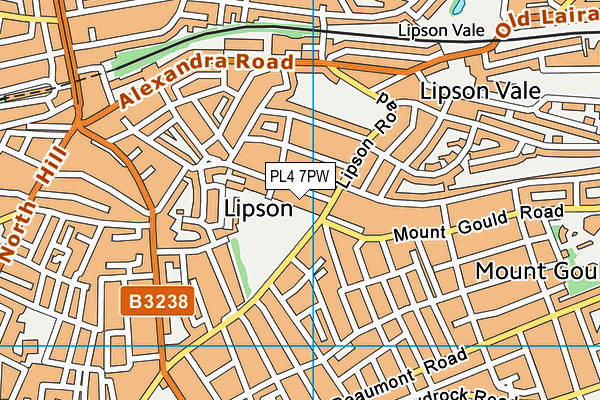 PL4 7PW map - OS VectorMap District (Ordnance Survey)