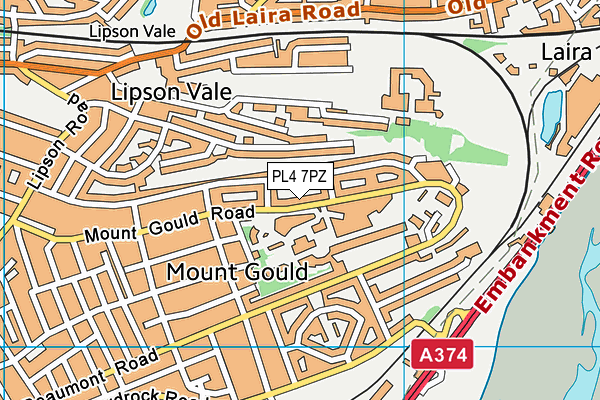 PL4 7PZ map - OS VectorMap District (Ordnance Survey)