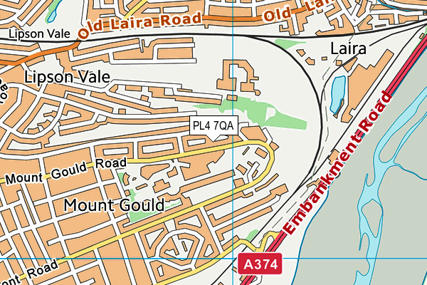 PL4 7QA map - OS VectorMap District (Ordnance Survey)