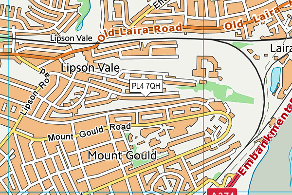 PL4 7QH map - OS VectorMap District (Ordnance Survey)