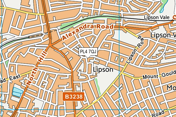 PL4 7QJ map - OS VectorMap District (Ordnance Survey)