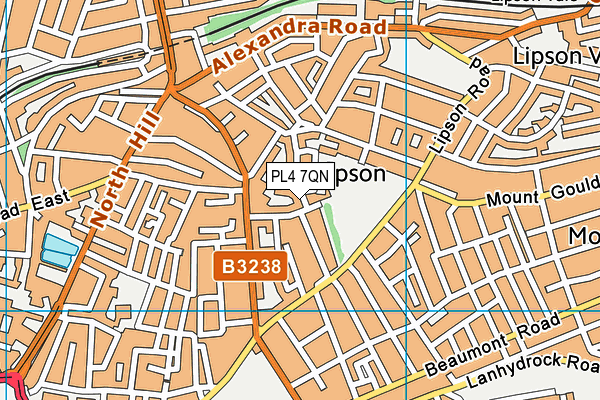 PL4 7QN map - OS VectorMap District (Ordnance Survey)