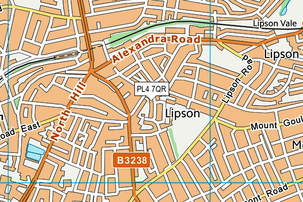 PL4 7QR map - OS VectorMap District (Ordnance Survey)