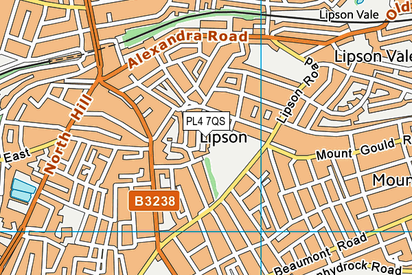 PL4 7QS map - OS VectorMap District (Ordnance Survey)