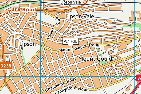 PL4 7QU map - OS VectorMap District (Ordnance Survey)