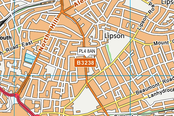 PL4 8AN map - OS VectorMap District (Ordnance Survey)