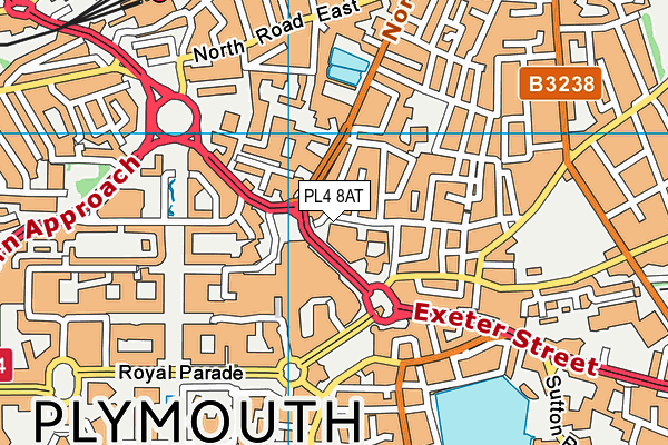 Arts University Plymouth map (PL4 8AT) - OS VectorMap District (Ordnance Survey)