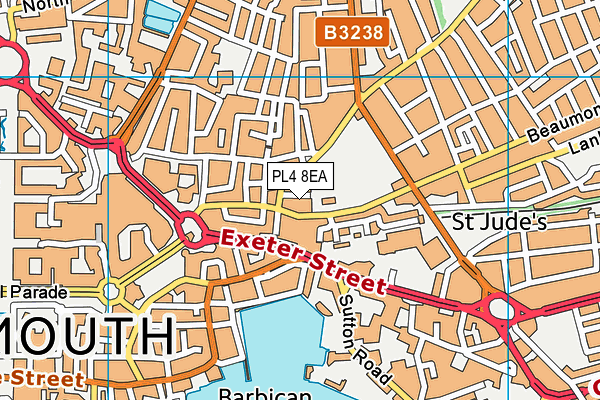 PL4 8EA map - OS VectorMap District (Ordnance Survey)