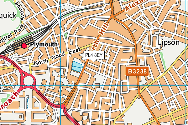 PL4 8EY map - OS VectorMap District (Ordnance Survey)