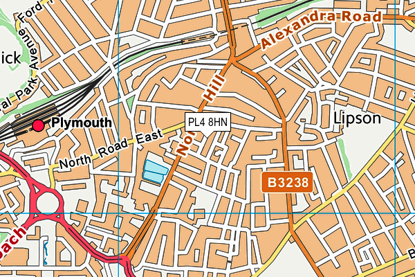 PL4 8HN map - OS VectorMap District (Ordnance Survey)