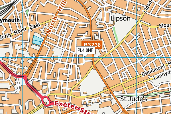 PL4 8NF map - OS VectorMap District (Ordnance Survey)