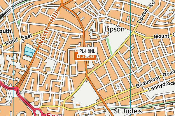 PL4 8NL map - OS VectorMap District (Ordnance Survey)