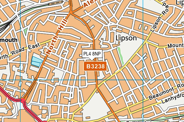 PL4 8NP map - OS VectorMap District (Ordnance Survey)