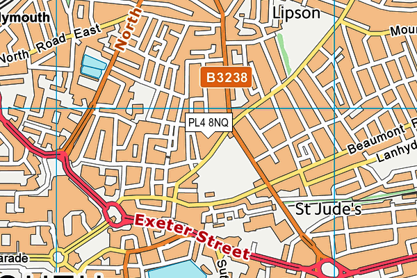 PL4 8NQ map - OS VectorMap District (Ordnance Survey)